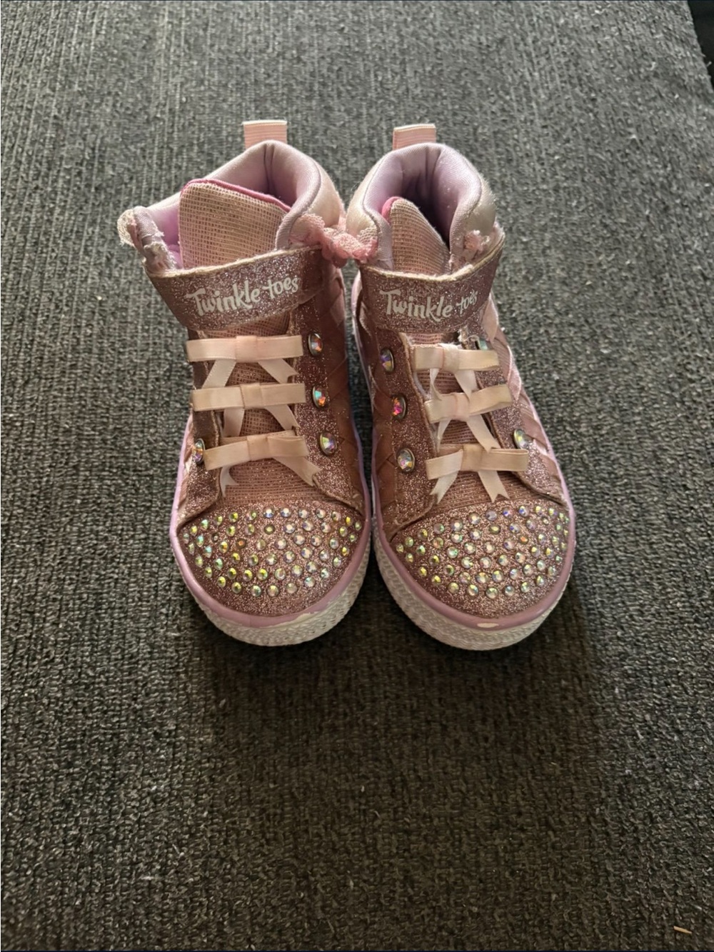 Girls' Sparkle High-Top Sneakers in Pink
